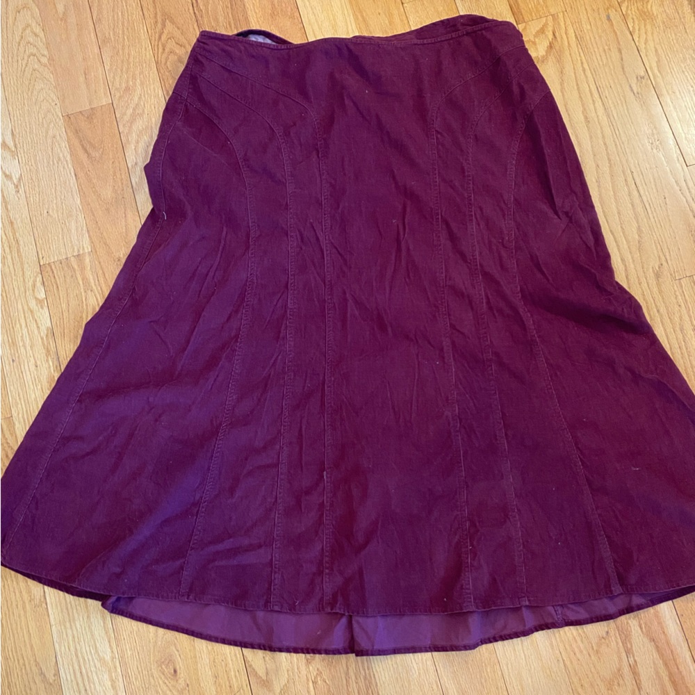 Corduroy Burgundy Skirt